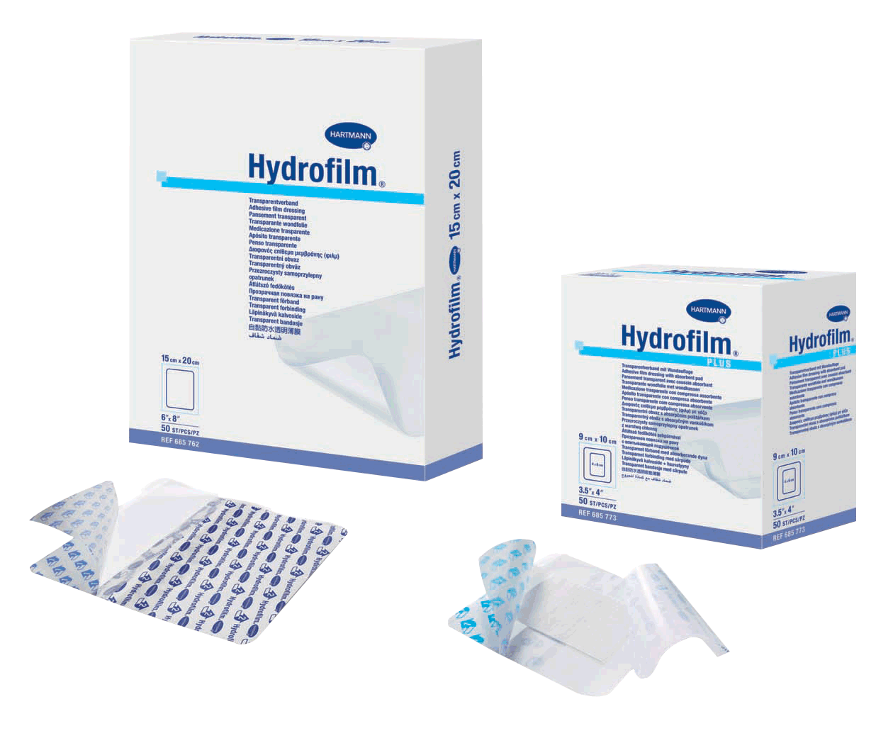 BX/5 - Hartmann Hydrofilm&reg; Plus Standard Transparent Film Dressing, Absorbent Non-Stick Pad, Sterile, Latex Free, 3-1/2" x 4" - Best Buy Medical Supplies