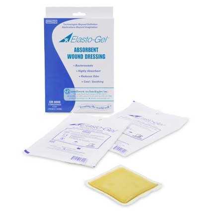 BX/5 - Southwest Technology Elasto-Gel&trade; Wound Dressing without Tape, Mildly Adhesive, Sterile, Bacteriostatic, Highly Absorbent, Occlusive 6" x 8" - Best Buy Medical Supplies