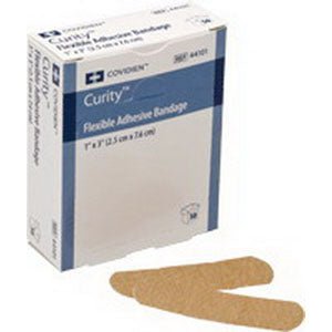 BX/50 - Curity&trade; Fabric Adhesive Bandage 1" x 3" Latex-Free, Flexible - Best Buy Medical Supplies