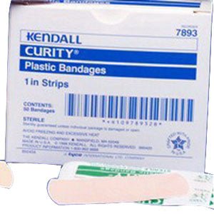 BX/50 - Curity&trade; Plastic Bandage 3/4" x 3" with 3/4" x 7/8" Pad, Perforated Vinyl Film - Best Buy Medical Supplies