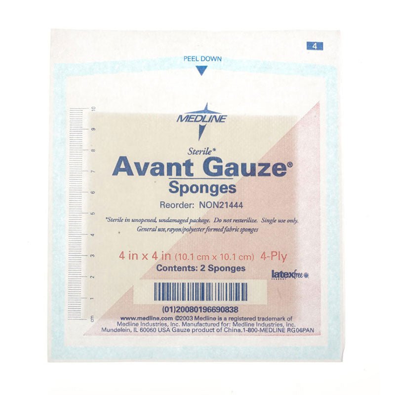 BX/50 - Medline&reg; Sterile Avant Gauze Sponge 4" x 4" - Best Buy Medical Supplies