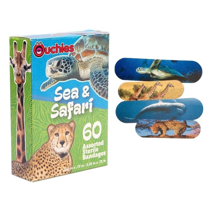 BX/60 - Cosrich Ouchies Sea and Safari Adhesive Bandages, 2.82" x 0.75" and 2.20" x 0.75" - Best Buy Medical Supplies