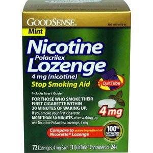 BX/72 - GoodSense&reg; 4mg Nicotine Polacrilex Lozenge 72 Count, Mint - Best Buy Medical Supplies