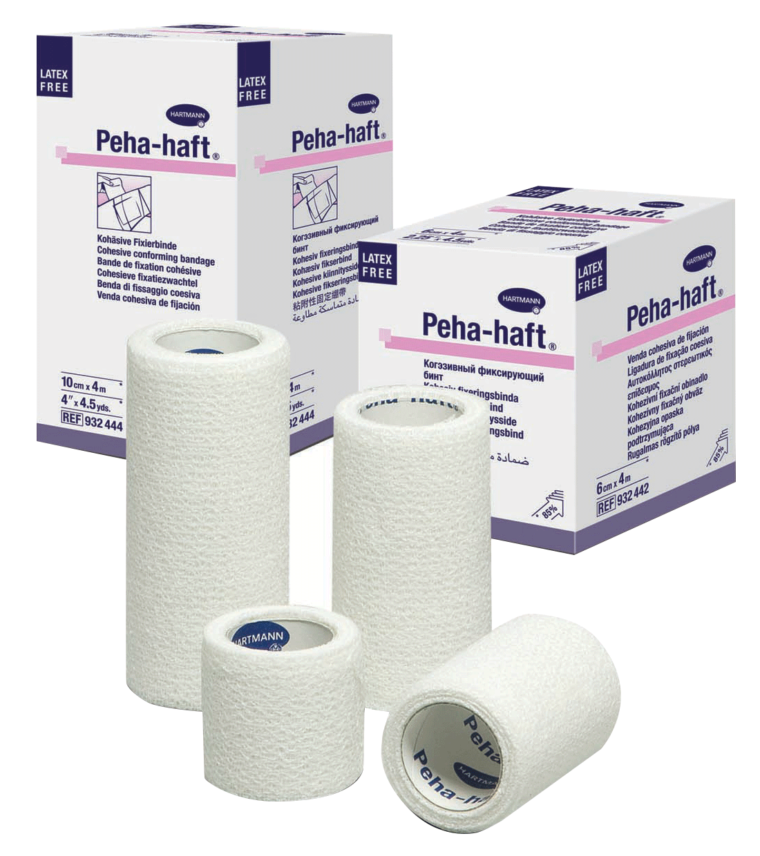 BX/8 - Hartmann Peha-Haft&reg; Absorbent Cohesive Conforming Gauze Bandage, Latex-Free, 1" x 4-1/2 yds - Best Buy Medical Supplies