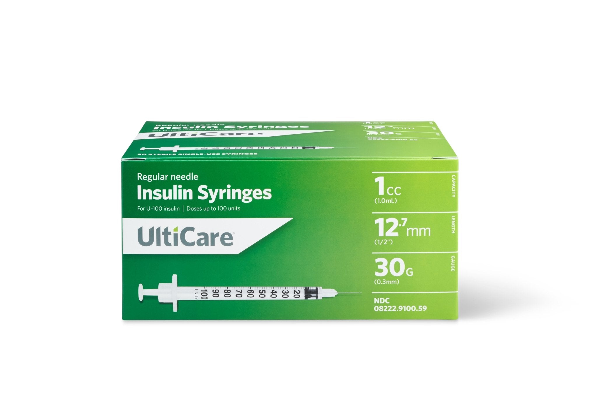 BX/90 - UltiCare Syringe 30G x 1/2", 1 mL (90 Count) - Best Buy Medical Supplies