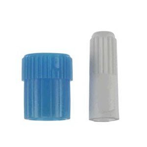 CA/100 - Blue Male Luer Lock Replacement Cap and White Female Luer Lock Cap - Best Buy Medical Supplies