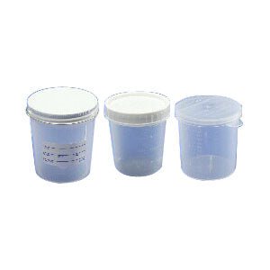 CA/100 - Kendall Sterile Graduated Container with Metal Screw-On Cap 6 oz, Individually Wrapped, Leak-Proof Cap and Attached ID Label - Best Buy Medical Supplies