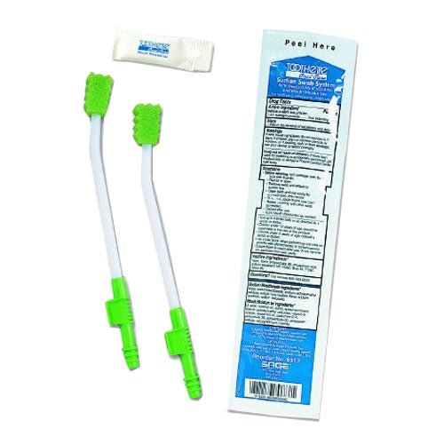 CA/100 - Sage Suction Swab System, with Perox-A-Mint&reg; Solution and Mouth Moisturizer - Best Buy Medical Supplies