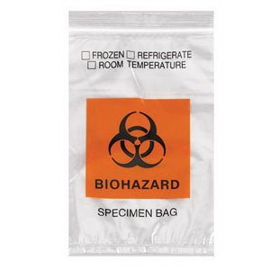 CA/1000 - Medegen Lab Specimen Transport Bag with Zip Closure Clear/Black/Orange - Best Buy Medical Supplies