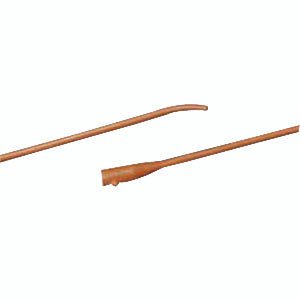 CA/12 - Bard Tiemann Red Rubber Coude Tip Urethral Catheter, Two Eyes, 16Fr 16" - Best Buy Medical Supplies