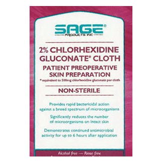 CA/32 - Sage Product 2% Chlorhexidine Gluconate Cloths, 7.5" x 7.5" - Best Buy Medical Supplies