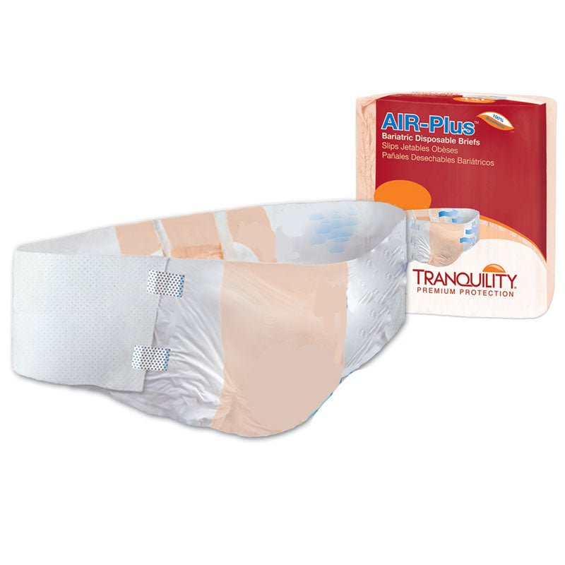 CA/32 - Tranquility® AIR-Plus™ Bariatric Disposable Briefs, 34 oz Fluid Capacity, (70" - 106") - Best Buy Medical Supplies