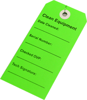CA/500 - Elkay Plastics Clean Equipment Tag, 2-5/16" x 4-3/4", Green, Recyclable - Best Buy Medical Supplies