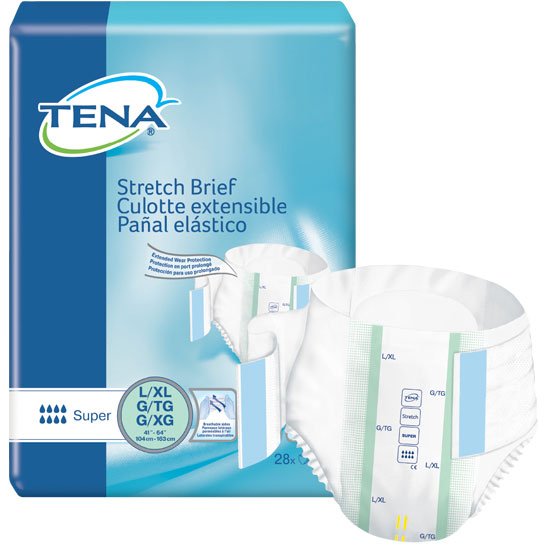 CA/56 - TENA&reg; Stretch Super Brief, Large/XL 41" to 64" Waist Size - Best Buy Medical Supplies