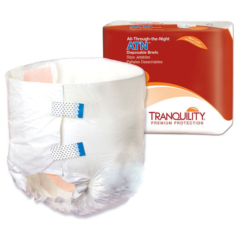 CA/72 - Tranquility&reg; ATN (All-Through-the-Night) Disposable Brief, 34 oz Capacity, Latex-Free, XL (56" to 64") - Best Buy Medical Supplies