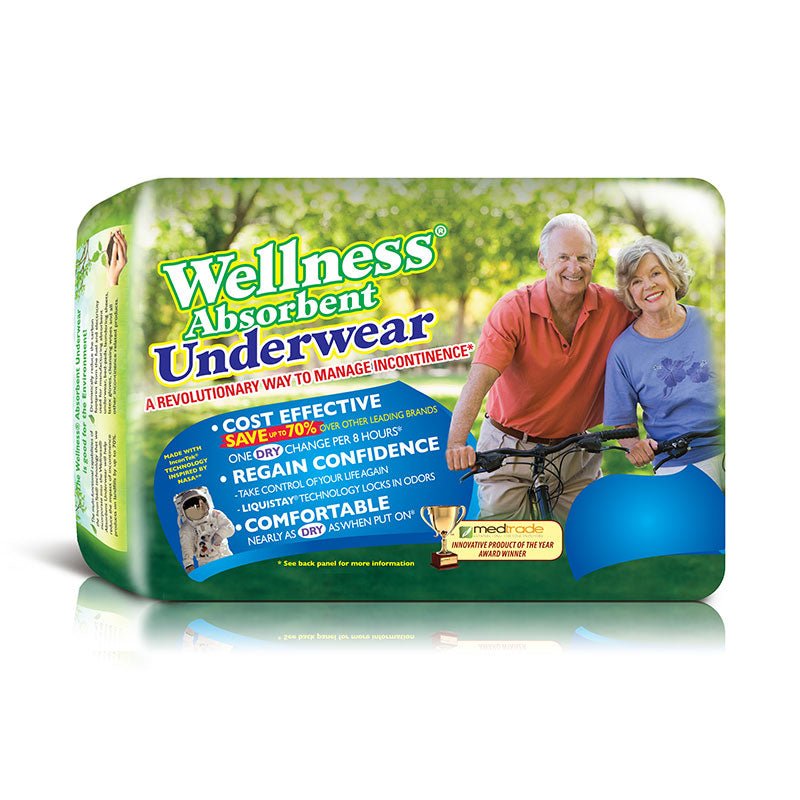 CA/72 - Wellness® Absorbent Underwear, Medium 19" to 30" Waist - Best Buy Medical Supplies