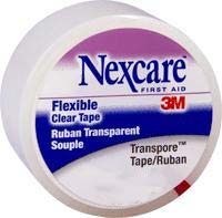 EA/1 - 3M Nexcare&trade; Transpore&trade; Plastic Hypoallergenic Porous First Aid Surgical Tape 1" x 10 yds, Clear, Flexible, Water Resistant, Latex Free, Carded, Dispenser, Individually Wrapped - Best Buy Medical Supplies
