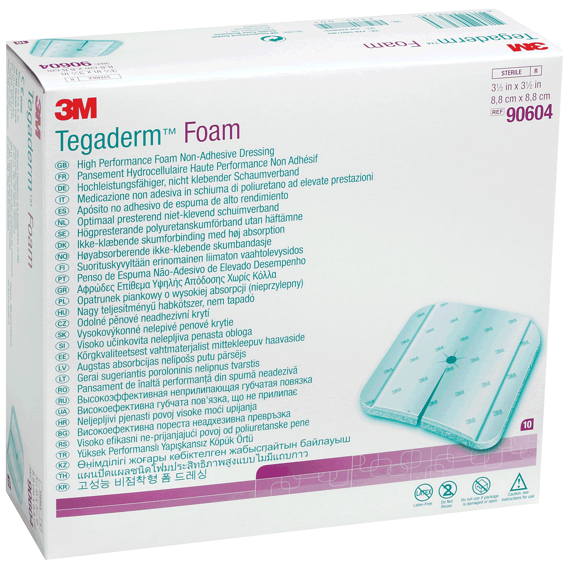 EA/1 - 3M Tegaderm&trade; Foam Dressing, Non-Adhesive, 4" x 8" - Best Buy Medical Supplies