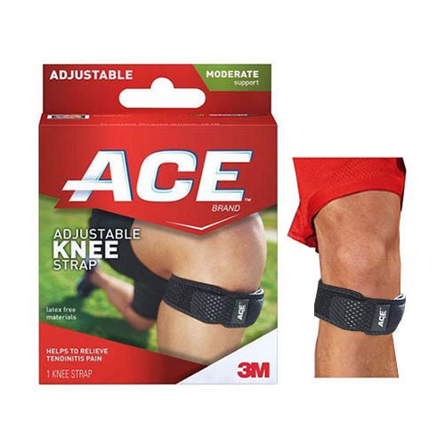 EA/1 - 3M&trade; ACE&trade; Knee Brace, with Strap, One Size Adjustable, Black - Best Buy Medical Supplies