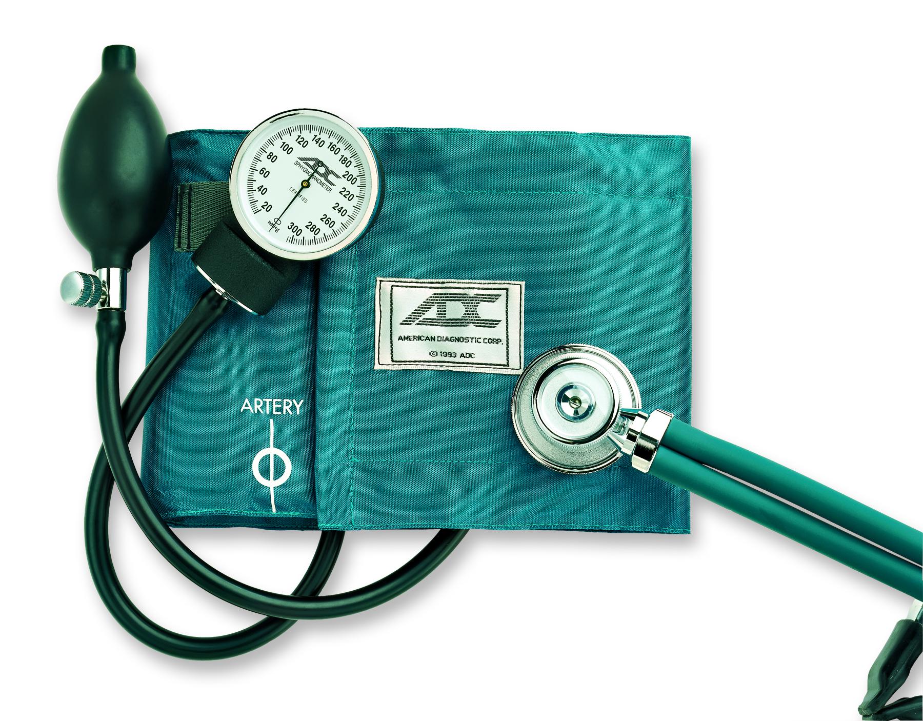 EA/1 - American Diagnostic Pro's Combo II&trade; Kit Cuff and Stethoscope TeaL, Latex-Free Inflation Bladder and Bulb - Best Buy Medical Supplies