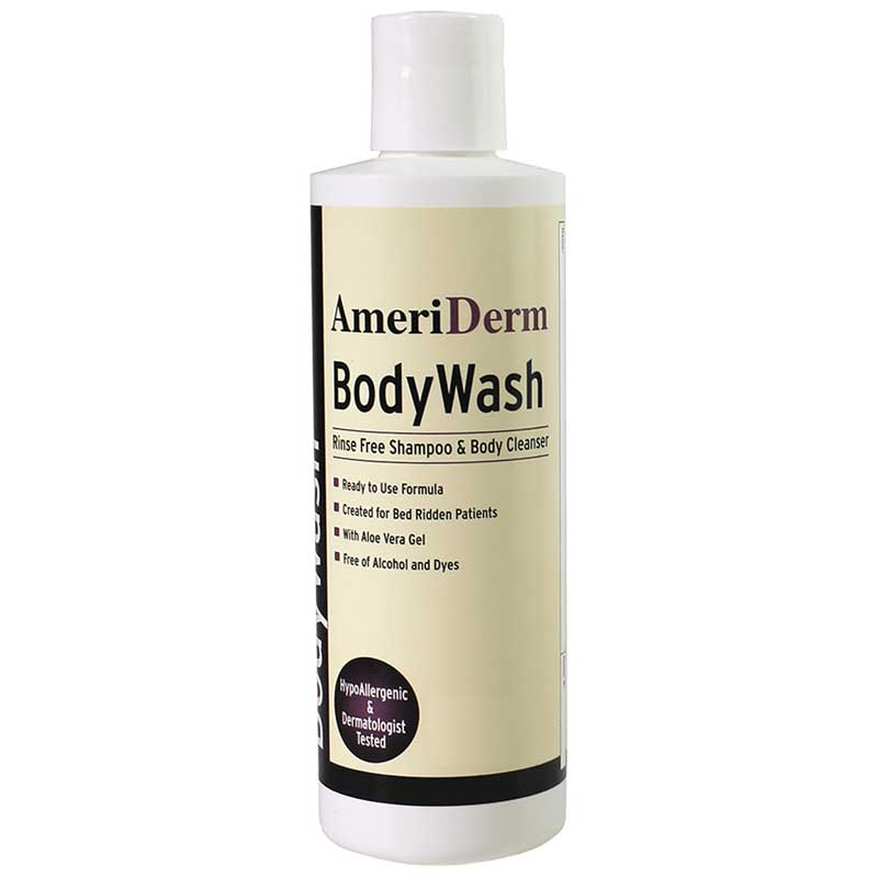 EA/1 - Ameriderm BodyWash Rinse-Free Shampoo and Body Cleanser, Hypoallergenic, 8 oz - Best Buy Medical Supplies