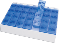 EA/1 - Apex Medi Tray Pill Organizer 28 Color-Coded Compartments - Best Buy Medical Supplies