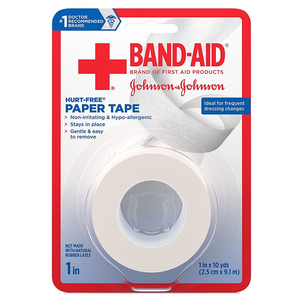 EA/1 - Band-Aid First Aid Hurt-Free Paper Tape, 1" x 10 yards - Best Buy Medical Supplies
