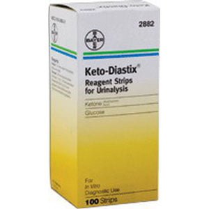 EA/1 - Bayer Keto-Diastix&reg; Reagent Test Strip, Glucose and Ketone - Best Buy Medical Supplies