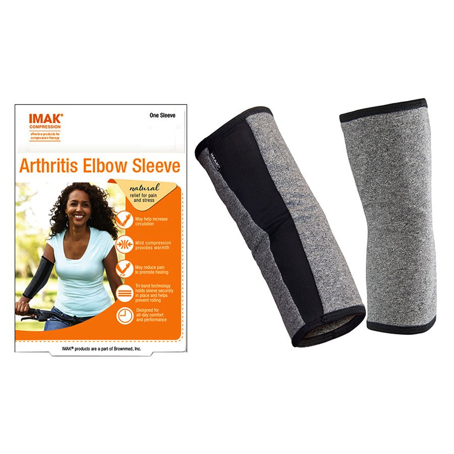 EA/1 - Brownmed Imak&reg; Compression Arthritis Elbow Sleeve, Large, 13" to 16" Arm Circumference - Best Buy Medical Supplies