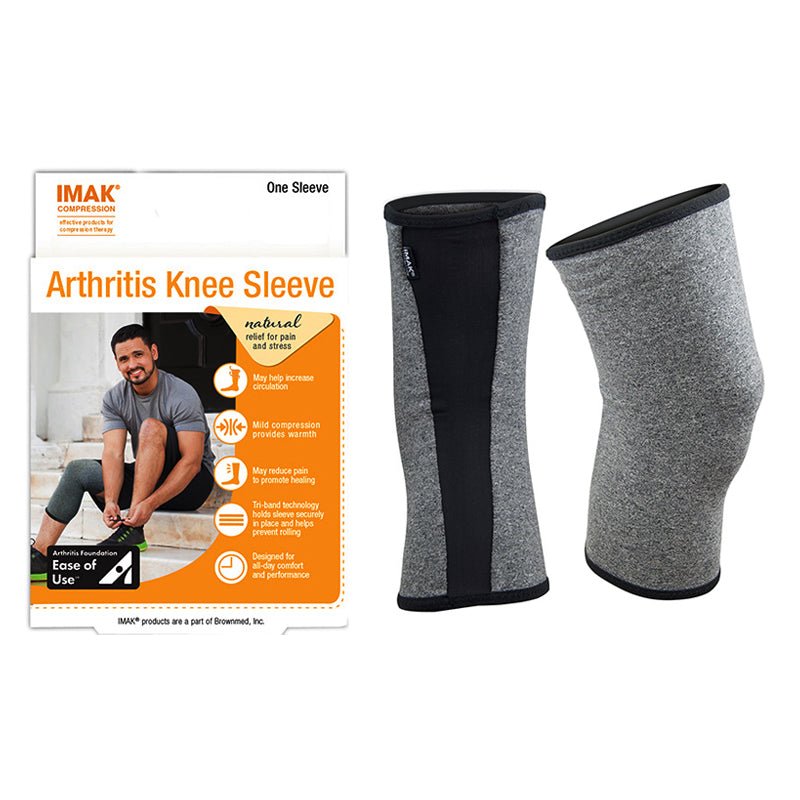EA/1 - Brownmed Imak&reg; Compression Arthritis Knee Sleeve, Xsmall, 13" to 15" Leg Circumference - Best Buy Medical Supplies