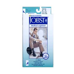 EA/1 - BSN Jobst® For Men Knee-High Ribbed Firm Compression Socks, Closed Toe, XL Full Calf, Black - Best Buy Medical Supplies