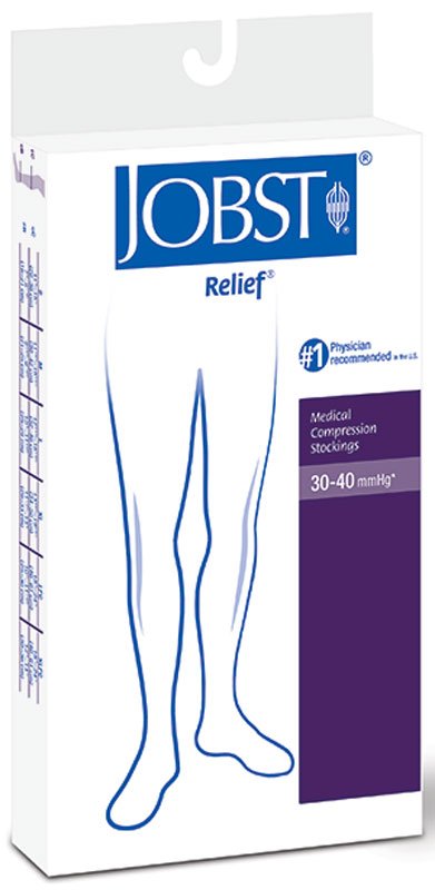 EA/1 - BSN Jobst® Unisex Relief Knee-High Extra Firm Compression Stockings, Closed Toe, Large, Black - Best Buy Medical Supplies