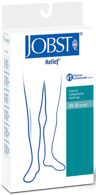 EA/1 - BSN Jobst® Unisex Relief&reg; Knee-High 20-30mmHg Compression Stockings, Closed Toe, Large, Black - Best Buy Medical Supplies