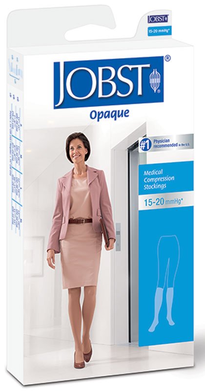 EA/1 - BSN Jobst® Women's Opaque Knee-High Moderate Compression Stockings, Closed Toe, Large, Classic Black - Best Buy Medical Supplies