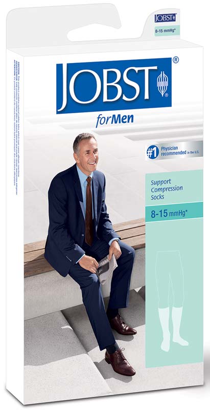 EA/1 - BSN Jobst&reg; Men's Classic SupportWear Knee-High Mild Compression Socks, Closed Toe, XL, White - Best Buy Medical Supplies