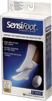 EA/1 - BSN Jobst&reg; Men's SensiFoot&trade; Diabetic Crew-Length Mild Compression Socks, Closed Toe, XL, Black - Best Buy Medical Supplies