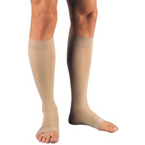 EA/1 - BSN Jobst&reg; Unisex Relief Knee-High Extra Firm Compression Stockings, Open Toe, Large, Beige - Best Buy Medical Supplies