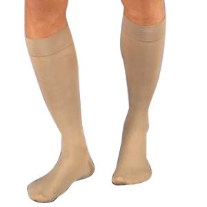 EA/1 - BSN Jobst&reg; Unisex Relief Knee-High, Firm Compression Stockings, Open Toe, Medium, Silky Beige - Best Buy Medical Supplies