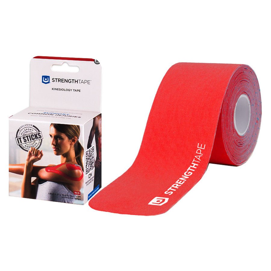 EA/1 - Carex StrengthTape&reg; Kinesiology Tape, 5M Precut Roll, 2" x 16' 4" Red - Best Buy Medical Supplies