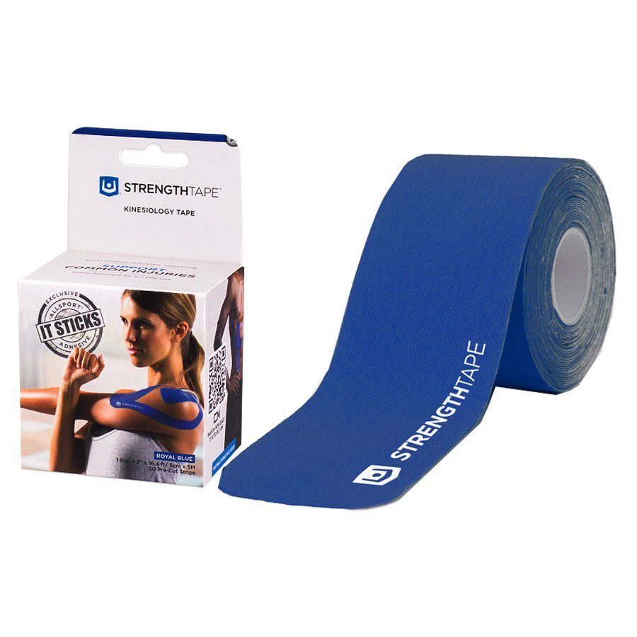 EA/1 - Carex StrengthTape&reg; Kinesiology Tape, 5M Precut Roll, 2" x 16' 4" Royal Blue - Best Buy Medical Supplies