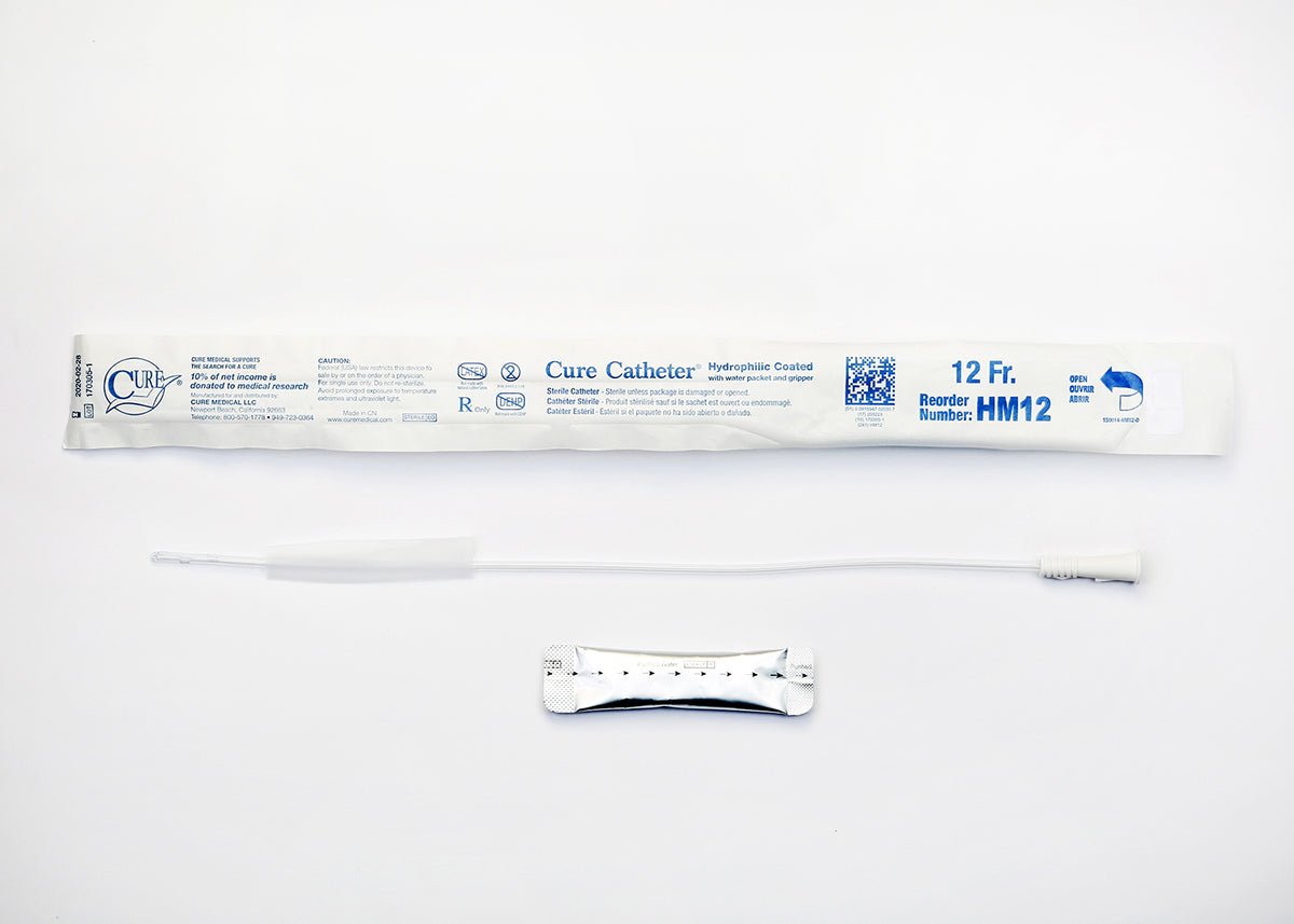 EA/1 - Cure Male Hydrophilic Coated Sterile Intermittent Urinary Catheter 12Fr 16" - Best Buy Medical Supplies