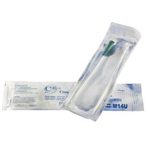 EA/1 - Cure Male Pocket Catheter 12Fr, 16" L, Latex-Free, Straight Tip, Smooth Polished Eyelets - Best Buy Medical Supplies