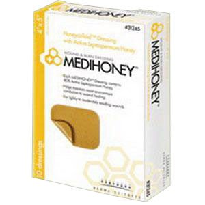 EA/1 - Derma Sciences Medihoney&reg; Hydrocolloid Dressing Without Border, Non-Adhesive, 4" x 5" - Best Buy Medical Supplies