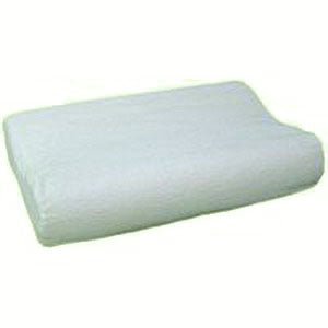 EA/1 - DMI Radial Cut Memory Foam Pillow, Zippered, Cream Terrycloth Cover, Contour Design, 19" x 12" x 3" to 4-1/2" - Best Buy Medical Supplies