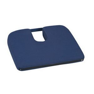 EA/1 - DMI Sloping Coccyx Cushion 15" x 14" x 1-1/2", Navy, Latex-free - Best Buy Medical Supplies