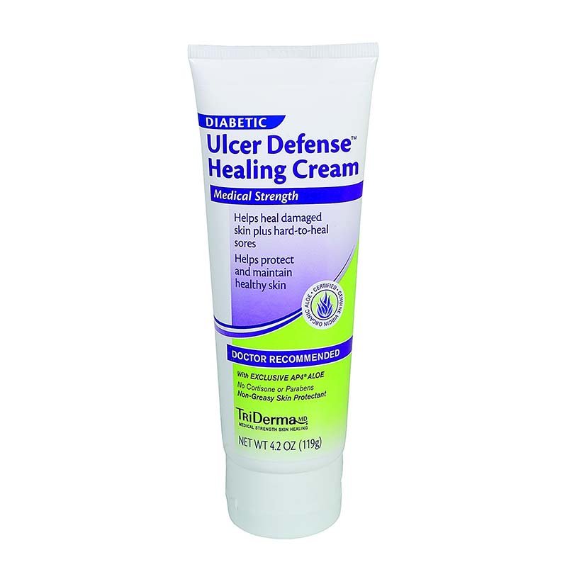 EA/1 - Genuine Virgin Aloe TriDerma® Diabetic Ulcer Defense™ Healing Cream, Fragrance-Free, Non-Greasy 4.2 oz - Best Buy Medical Supplies