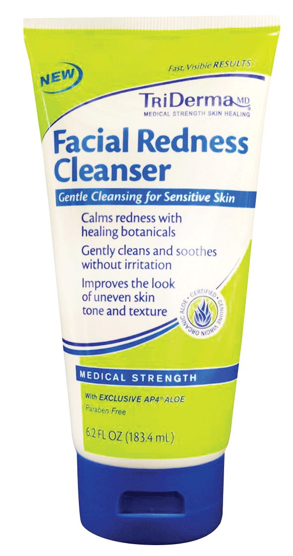 EA/1 - Genuine Virgin Aloe TriDerma&reg; Facial Redness Cleanser&trade; Cream 6.2 oz, Non-Comedogenic, 6.2 - Best Buy Medical Supplies