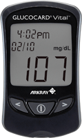 EA/1 - Glucocard&reg; Vital&trade; Blood Glucose Meter Kit, Results in 7 sec, Auto Coding, Auto Shut Off - Best Buy Medical Supplies