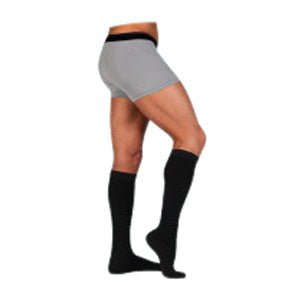 EA/1 - Juzo Dynamic Cotton for Men Knee-High Compression Stockings Regular Size 3, 30 to 40 mmHg Compression Size, Black - Best Buy Medical Supplies