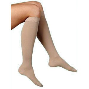 EA/1 - Juzo Soft Knee-High Compression Stockings with Silicone Border, Full Foot, Beige, Size 5 Short - Best Buy Medical Supplies